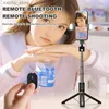 Selfie Monopods RORETA 2022 NOVO Tripé de Selfie sem fio dobrável com Bluetooth Alumínio do obturador Monopod para Android iOS Smartphone Y240418