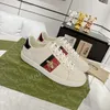 Shoes Designer embroidery sneakers High Quality Cartoon Leather Snake Embroidery White, Green Red Stripes Classic Men's and Women's Casual Outdoor Sneakers