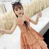 Girl's Dresses 2024 Summer Girls Party Dress 10 To 12 Years 11 Clothes 10 Children 9 Student Fashion Dresses 7 Kids Lace-up Daily Cupcake Dress