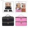 Cosmetic Bags Nail Polish Storage Bag Double Layer Large Capacity Travel Carrying Bag for Perfume Cosmetic Manicure Sets Household Make up L410