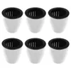 6 Pack Hydroponic Flower Pot Plastic Self Watering Planter Flowerpot Office Garden Plants Basket Nursery Pots Home Decoration 240410