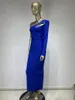 Party Dresses PuTao Cocktail Dress Sexy One Shoulder Diamonds Blue Maxi Long Women Celebrity Prom Gowns Fashion Evening Vestido