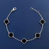 Diseñador Estrella recomendada Programa recomendado Luxury Clover Pulsera para hombres Pulsera para mujeres Diseñador de trébol de cuatro hojas Joya de brazalete exquisito de brazalete