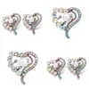 Clasps & Hooks Noosa Plating Dazzling Rhinestone Heart Snap Buttons Fit Diy 18Mm Button Bracelet Necklace Acc Ingredients Supplier Jew Dhs02