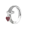 Authentic Fit Women Rings Heart Love Ring Pierścień podwójnie warstwowy łącznik pierścienia