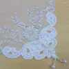 Сторонная ткань белая бусинка цветочная вышивка кухня рождественская свадебная чайная скатерть и аксессуары