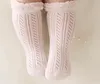 Été pour bébés filles en dentelle Hollow Children Child Ruffle Knee High Princess Chaussages Baby Cotton Jambes pour enfant