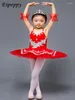 Stage Draag kinderballet dansjurk Performance kleding meisjes witte zwaan professionele pettiskirt modern body