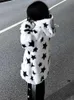 HOUZHOU Y2k Oversize Fluffy Cow Hoodies Lamb Down Milk Korean Fashion Kpop Streetwear Zip Up Hooded Sweatshirt Women Autumn 240403