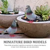 Trädgårdsdekorationer duvor skums figurfågelfigurer Mikrolandskap Ornament Crafts Decor Prop Ornaments for Adults