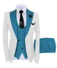 Costumes masculins manteau manteau commercial formel slim costume set pantalon gilet pantalon de mariage 3pcs