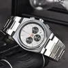 2024すべてのダイヤル作業自動日付Tisso PRX Men Watches Luxury Fashion Mens Full Steel Band Quartz Movement Clock Gold Silver Leisure Wrist Watch Wristwatch T-010