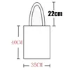 Shoulder Bags Cute Creative Shopping Bag Japanese Features Food Graphic Print Canvas Fabric Reusable Grocery Tote Big Foldable Eco Sac