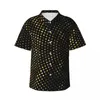 Camisas casuais masculinas DOT DOT HAWAII Men Men Beach Polca vintage Dots de manga curta Y2K Street Classic Grandize Bloups de grandes dimensões