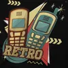 Herr t -skjortor retro mobiltelefon klassisk grafisk polyester tshirt vintage style streetwear bekväm skjorta manlig tee