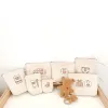 Tassen 7 stks/set mode babyluierzakken cartoon beer draagbare mama tas pasgeboren baby fles tas kinderwagen opbergzak