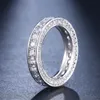 2021 Вечность 3 ряд aaaaa Zircon Cz Ring Cring Color обручальные обручальные кольца для женщин свадебные украшения для свадебной вечеринки подарки