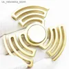 Novelty Games New Fidget Rotator Pure Copper Finger Rotator Brass Phantom Two Page Three Leaf Stable Rotation Long Term Stress Relief Q240418