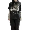 Dames t shirts gloomia dames y2k sprookjes grunge shirt punk gothic esthetische vintage tee top lange mouw grafische print baggy tees