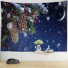 Tapestries 2024 Kerstdag Tapijtwand Mount Jaar Pijnstructuur Snow Snow Scenery Witchcraft Home Decor