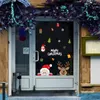 Window Stickers 6 Style Merry Christmas Santa Elk Sticker voor thuisdecoratiejaar Waterdichte Glass PVC -film