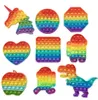 Push Toy Bubble Pers Board Game Tiktok Sensory Rainbow Cartoon Cartoon Unicorn Bubles Puzzle Family Kids Desktop Toys снятие стресса Poo-it H11037613860