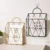 Nordic Style Newspaper And Magazine Racks Metal Iron Wall Hanging Holder Book Shelf Storage Organizer DIY Home Decoration