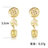 Butter Bread Long Crystal Zircon Earrings Female Personality Niche Design For Women Fashion Punk Stud Earring Jewelry Wholesale