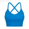 Desginer Alooo Yoga Tanks New Fitness Gastred Cross Hollow Sports Bra High Elastic Nude Comfort Tank Top