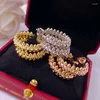 Brincos de garanhão 2024 Jóias de luxo europeias Alta venda clássica de Qulidade para mulheres Marcadores de ouro rosa Pin