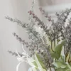 Flores decorativas Plantas artificiais Buquê de lavanda Gypsophila para DIY Christmas Whild Wedding Party Decoration Pografia Props