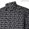 Moda Luxo Buurberlyes Roupas para homens Homens da moderna camisa de mangas compridas com o logotipo da marca Business Business Business Lapel Tops casuais