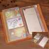 Travellers Notebook A6 Multifunktionell band Bok Travel Handbok Kraft Paper Blank Loose-Leaf Notepad Vintage