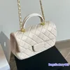 22B CF Fashion Bag na ramię 20 cm skórzany dzwonek złota sprzętowa metalowa klamra Top luksusowa torebka łańcuch matelasse crossbody torebka makijaż torba portfelowa torby sacoche