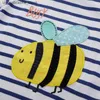 Camisetas de pular medidores de pular novas chegadas de abelhas decalque hot selling thirt girl t-shirt de verão para crianças camisetas top q240418