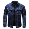 Camisas casuais masculinas Spring Autumn Denim Men Jeans xeans masculino de manga longa azul preto ropa de hombre tamanho grande l-5xl