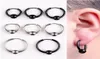 whole YIXI Hoop Earrings Stainless Steel Punk Men Earrings Ball Pendant Circle Ring Earring Piercing Jewelry Christmas Gift3940784