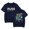 Camisetas para hombres Russ It Fui All Bown Tour Tour Merch de verano Merch para mujeres/hombres Unisex informales O-cuello OCCH MANGO CONTAJA TOPA