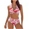 Swimwwear Women Luxury Swimsuit Sexy Bikinis Sets High Waist Bikini Set Two Piece Color Block Floral Imprimé Buste