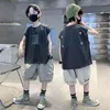 衣類セット2024男の子のための夏の子供Tシャツショートパンツ2PCSキッズ衣装コットンベビーカジュアルショーツガール