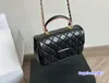 22B CF Fashion Bag na ramię 20 cm skórzany dzwonek złota sprzętowa metalowa klamra Top luksusowa torebka łańcuch matelasse crossbody torebka makijaż torba portfelowa torby sacoche