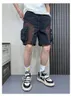 Men's Shorts Cargo American Fashion 2024 Summer Young Men Dark Workwear Casual Half Pants Zipper Big Pocket Beach Korean Fashio