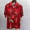 Men's Casual Shirts Black White Red WACKO MARIA Hawaii Beach Men Woman Good Quality Paradise Bird Printing Loose Summer Top Tees