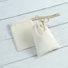 Sachets de bijoux 50pcs Boucles d'oreilles de sac de jute en coton Affichage petit pour la fête de mariage Candy Personalizado Personalizado Mariage