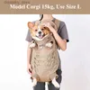 Hondendrager rugzak voor kleine middelgrote honden Hands Free Tactical Outdoor Pet Frontpack Soft ademende veiligheidsreizen hondendrager militair tan l49