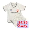 24 25 Universidad de Chile Kids Kit Soccer Jerseys Mateos Palacios Guerra Fernandez Assadi Zaldivar Home Away Football Shirts Child Uniforms
