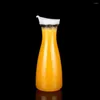 Water Bottles Household Food Grade Plastic For Cold Drink With Lid Transparent Tea Jug Carafe Lemonade Jar Juice Pitcher Bottle