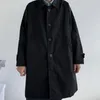 I cappotti da uomo indossano 2024 abiti a petto singolo di moda autunno singolo cappotto lungo la tendenza del soprabito sciolto