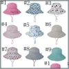 Caps Hats Baby Bucket Cap Kids Sun Fisher Round Top Brim Fisherman Hat Boys Girls Girls Summer Beach Casual Kinderen Geschenk Fashion A DHGML 0418