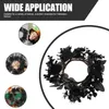 Decorative Flowers Black Candles Halloween Wreath Ring Pumpkin Hanging Ornaments Horror Atmosphere Home Decoration Prop Wall